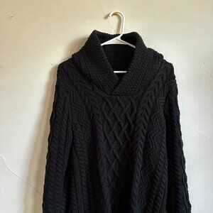*Super Comfy* Scotch & Soda Shawl-Collar Cable-Knit Sweater (Black, S)